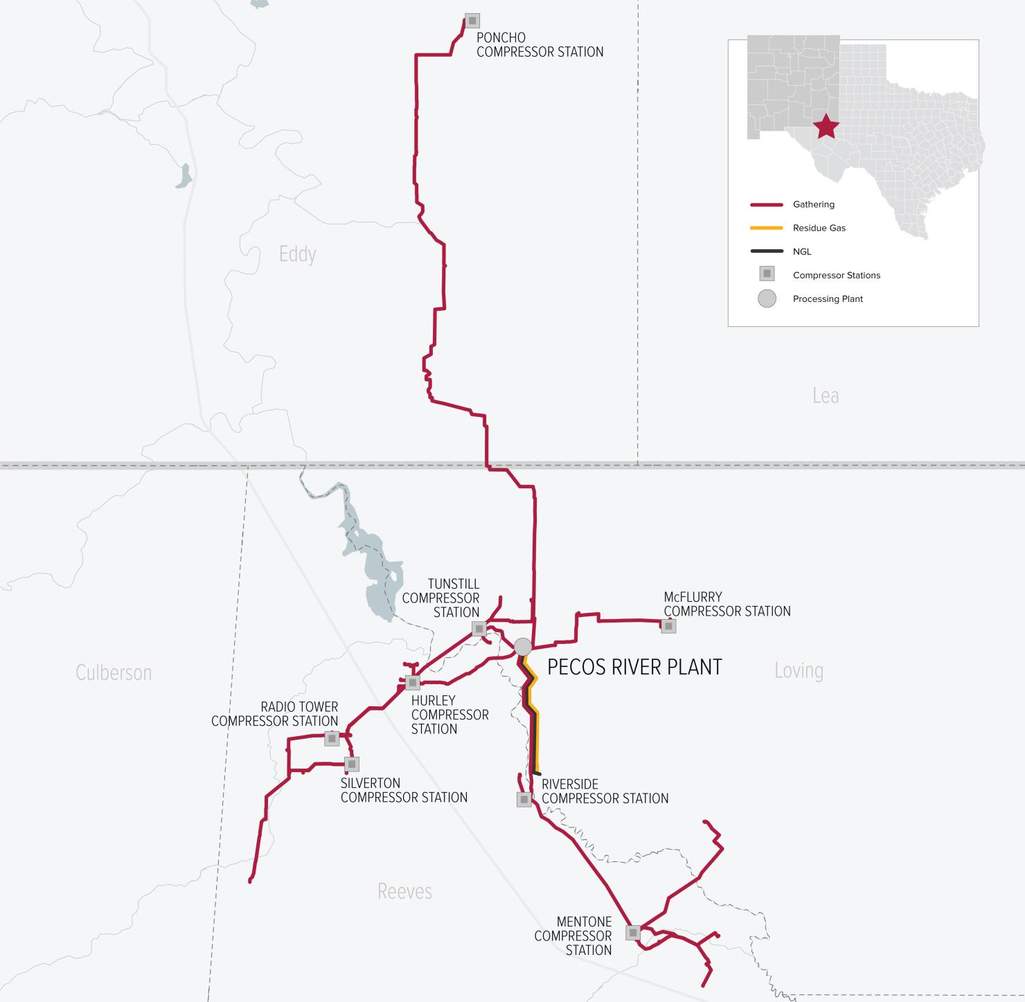 Cardinal operations map